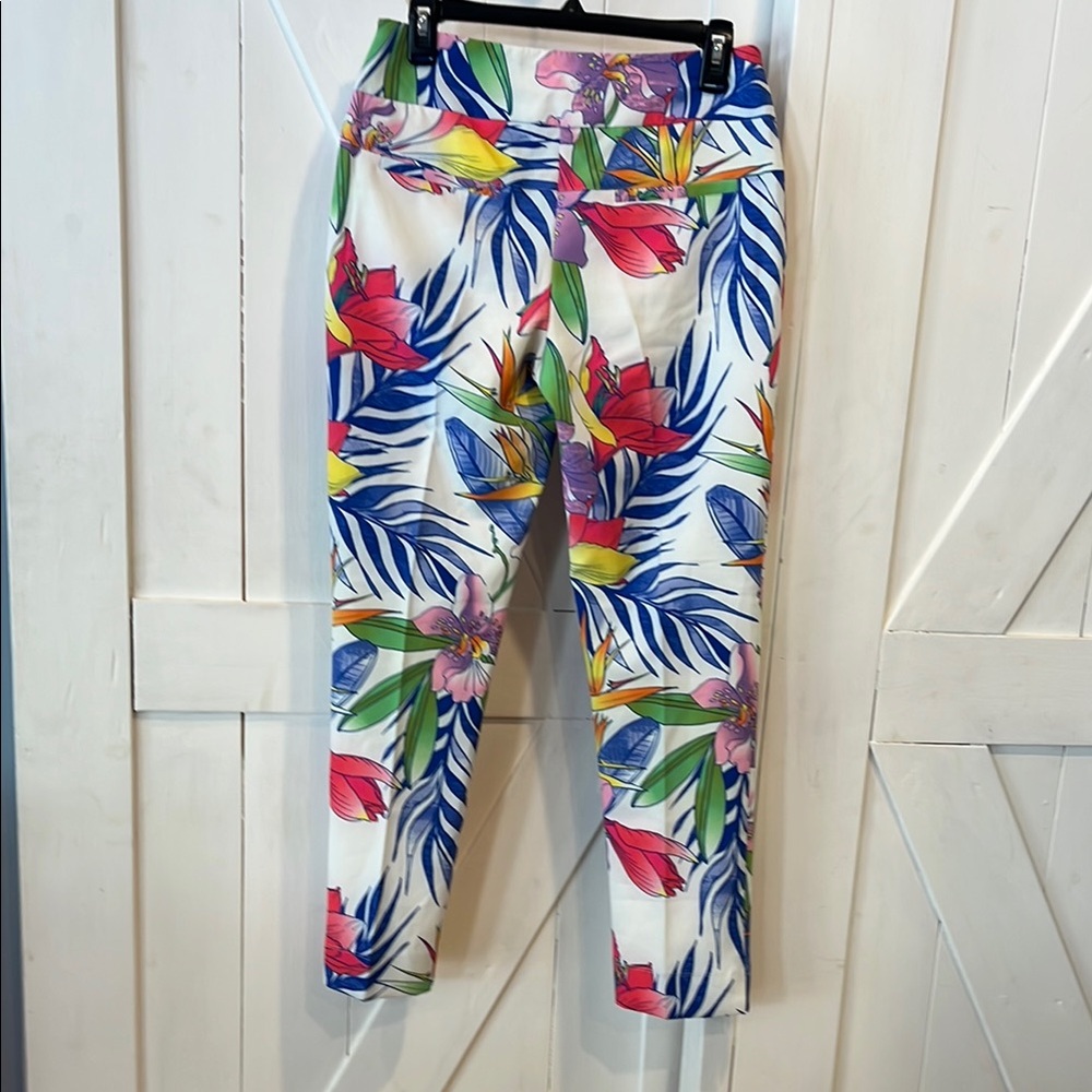 IBKUL Floral Ankle Pants - Multicolor - Picture 2 of 6